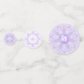 薄紫色のスノーフレークとキラキラしたハート コンフェッティ (裏面)