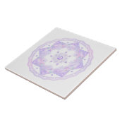 薄紫色のスノーフレークとキラキラしたハート タイル (側面)