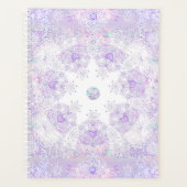 薄紫色のスノーフレークとキラキラしたハート プランナー手帳 (正面)