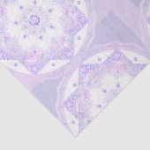 薄紫色のスノーフレークとキラキラしたハート 薄葉紙 (詳細)