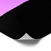 薄紫色のパームツリーシルエット ポスター (角)