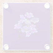 薄紫色のフローラ花束 ガラスコースター (裏面)