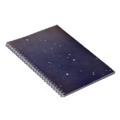 薄紫色の夜空の星の群れ ノートブック (右側)