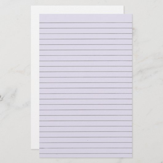 薄紫色の文房具 便箋 (正面/裏面)