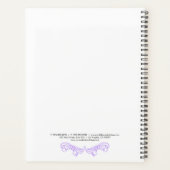 薄紫色の渦巻き形とクラウンフレーム プランナー手帳 (裏面)