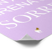 薄紫色の絵を描プリントの舞台に立つ ポスター (角)