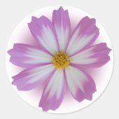 薄紫色の花 ラウンドシール (正面)