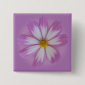 薄紫色の花 缶バッジ (正面)