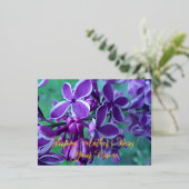 薄紫色 箔シーズンポストカード (立ち正面)