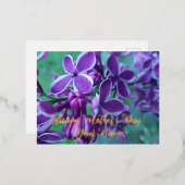 薄紫色 箔シーズンポストカード (正面/裏面)