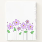 薄紫花とラベル手帳 ノートブック (裏面)