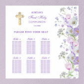 薄紫花の最初の聖体拝観表 ポスター