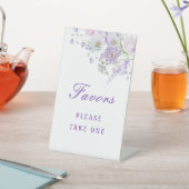 薄紫花は台座の看板を好む 台座サイン (インサイチュ)