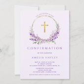 薄紫花ガールズファースト確認 招待状 (正面)