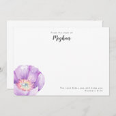 薄紫花パーソナライズされた聖なる書物、 経典ノートカード ノートカード (正面/裏面)