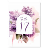 薄紫花フローラ水彩画結婚像 テーブルナンバー (裏面)