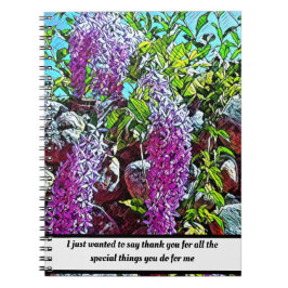 薄紫花咲き園 ノートブック