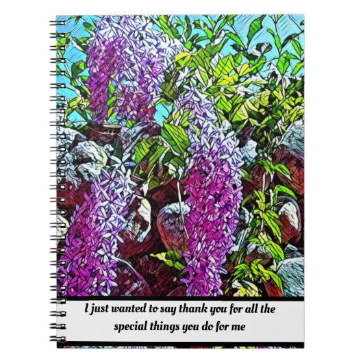 薄紫花咲き園 ノートブック (正面)