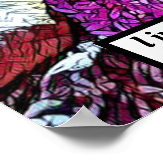 薄紫花咲き園 ポスター (角)