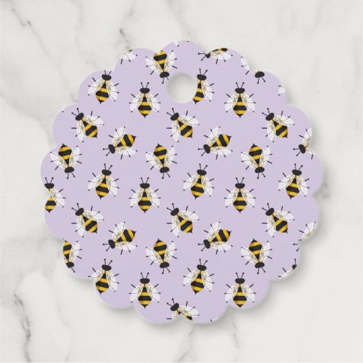 薄紫花嫁へビーハニーシャワーメッセージカード フェイバータグ (裏面)