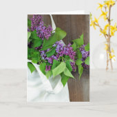 薄紫花束 カード (黄色い花)