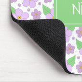 薄紫花柄マウスパッド マウスパッド (コーナー)