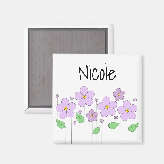 薄紫花磁石 マグネット (正面/裏面)