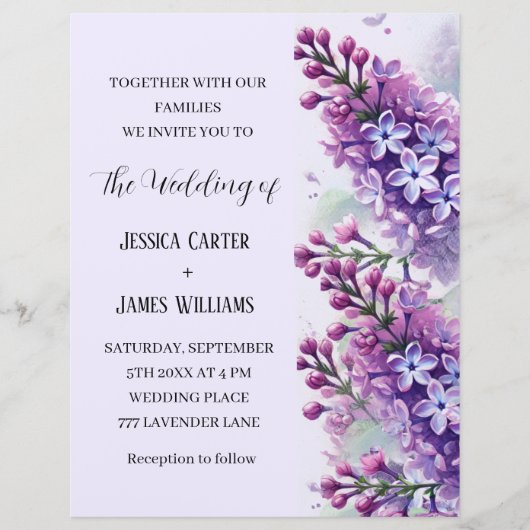 薄紫花素朴水結婚色 (正面)