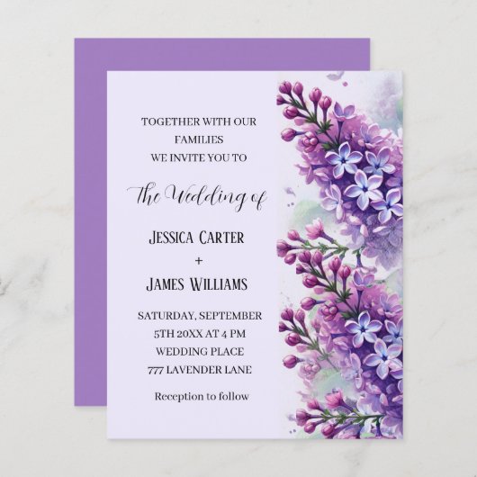 薄紫花素朴水結婚色 (正面/裏面)