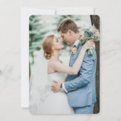 薄紫花素朴水色結婚写真 招待状 (裏面)