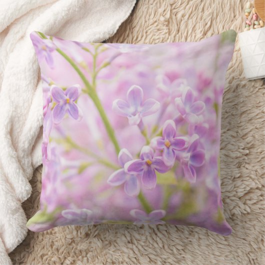 薄紫花霧 クッション (ブランケット)