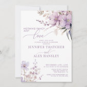 薄紫花 | カジュアル披露宴 招待状 (正面)