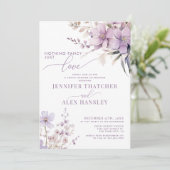 薄紫花 | カジュアル披露宴 招待状 (スタンド正面)