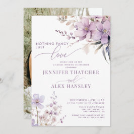 薄紫花 | カジュアル披露宴 招待状