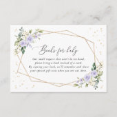 薄紫花、白い花、ぼほ、ベビー用の本 エンクロージャーカード (正面)