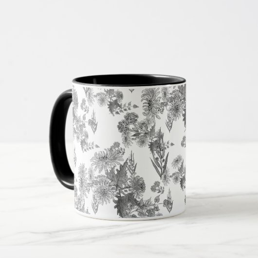 薄紫菊、水彩マグ マグカップ (正面左)