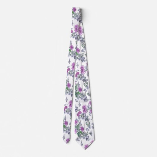 薄紫菊、水色 ネクタイ (裏面)