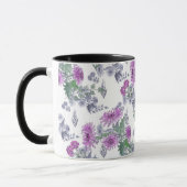 薄紫菊、水色 マグカップ (左)