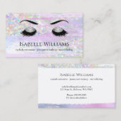 薄紫虹色の真珠のグリッターラッシュブロウ 名刺 (正面/裏面)