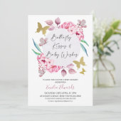 薄紫蝶キスベビーウィズベビーシャワー 招待状 (スタンド正面)