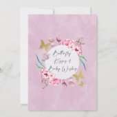 薄紫蝶キスベビーウィズベビーシャワー 招待状 (裏面)