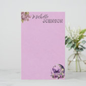 薄紫蝶パーソナライズされた文具 (スタンド正面)