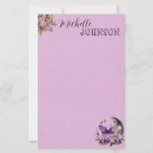 薄紫蝶パーソナライズされた文具 (正面)