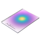 薄紫表示仕訳前向きエネルギーのグロー ノートブック (左側)