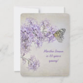 薄紫誕生日招待状 招待状 (正面)