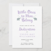 薄紫象キリスト教献身招待状 招待状 (正面)