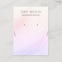 薄紫赤面ホログラフィックイヤリングネックレスディスプレイ 名刺