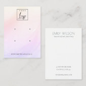 薄紫赤面波ホログラムロゴ2イヤリングディスプレイ 名刺 (正面/裏面)