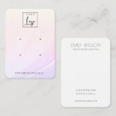 薄紫赤面波ホログラムロゴ2イヤリングディスプレイ 名刺 (正面/裏面)