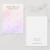 薄紫赤面黄波ホログラム3イヤリングディスプレイ 名刺 (正面/裏面)